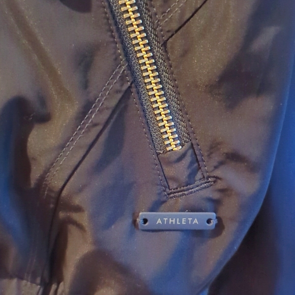 Athleta Chill Bomber Jacket, Navy Captain SIZE  S              #202074 N0513 - Picture 3 of 5